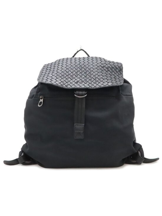 Bottega Veneta Intrecciato Backpack Nylon Leather Black main image 7
